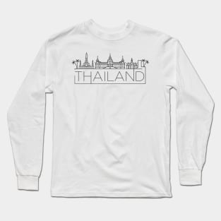 Thailand Minimal Skyline Long Sleeve T-Shirt